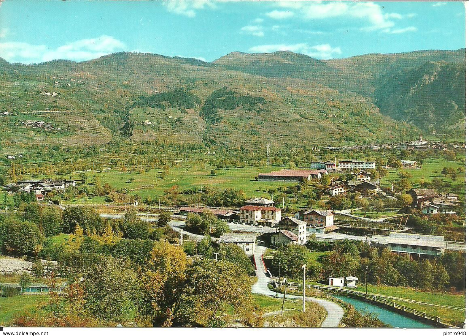 La Salle (Aosta) Panoramica: Le Pont, Stazione Ferroviaria, Colonia Estiva "La Salle" - Aosta