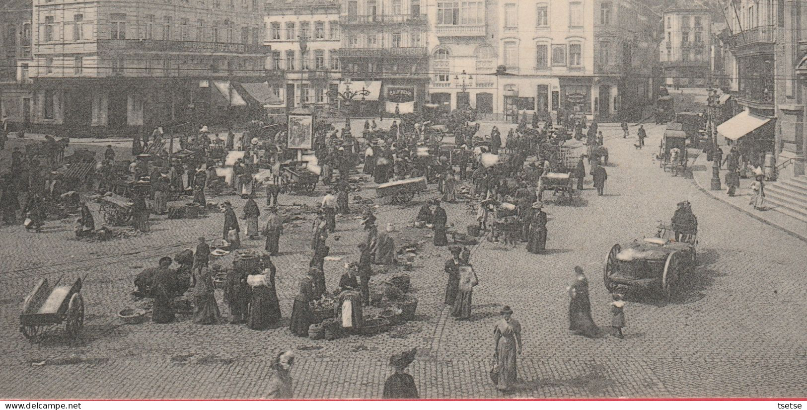 Saint-Josse-Ten-Noode - Marché Sur La Place Saint-Josse - 1910 ( Voir Verso ) - St-Josse-ten-Noode - St-Joost-ten-Node