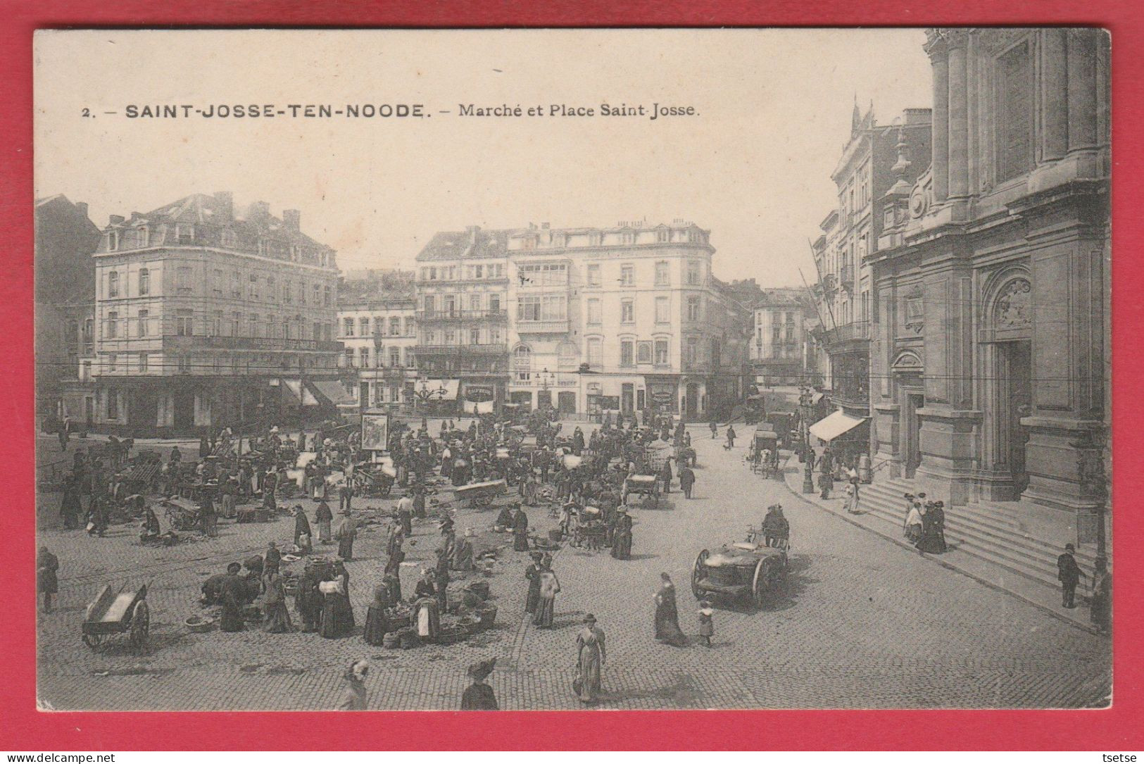 Saint-Josse-Ten-Noode - Marché Sur La Place Saint-Josse - 1910 ( Voir Verso ) - St-Josse-ten-Noode - St-Joost-ten-Node