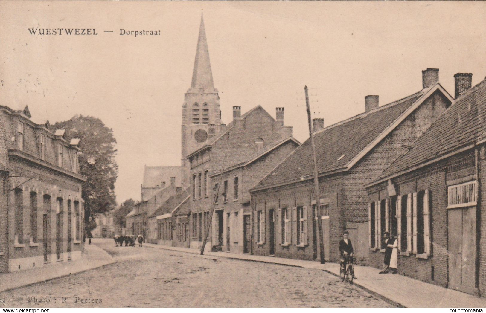 2 Oude Postkaarten Wuestwezel  Wustwezel  Dorpplaats  Dorpstraat - Wuustwezel
