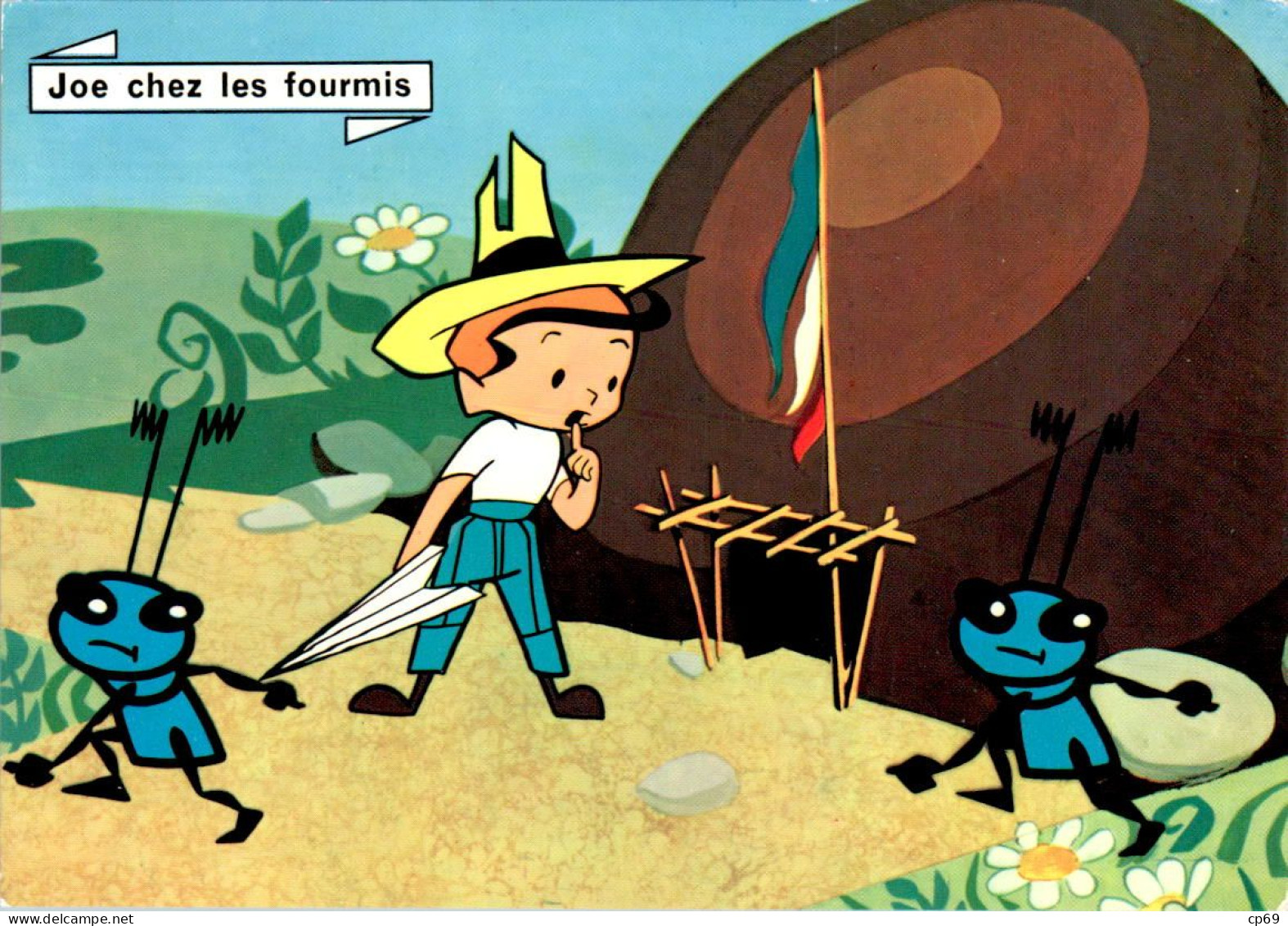 Les Aventures De Joe ORTF Jean Image Joe Chez Les Fourmis RTF L'entrée De Fourmi-Cité N°9 Fourmi Ant Formica En TB.Etat - Series De Televisión