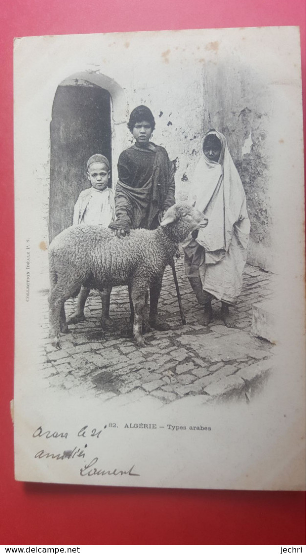 Algérie Types Arabes , Enfants Et Mouton - Enfants