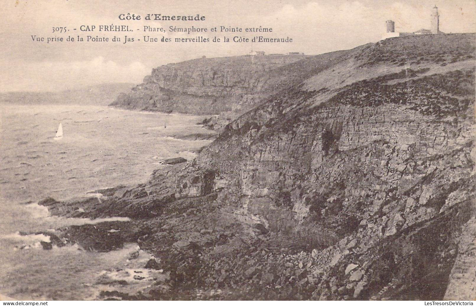 FRANCE - 29 - Cap Fréhel - Phare, Sémaphore Et Pointe Extrême - Vue Prise De La Pointe Du Jas - Carte Postale Ancienne - Other & Unclassified
