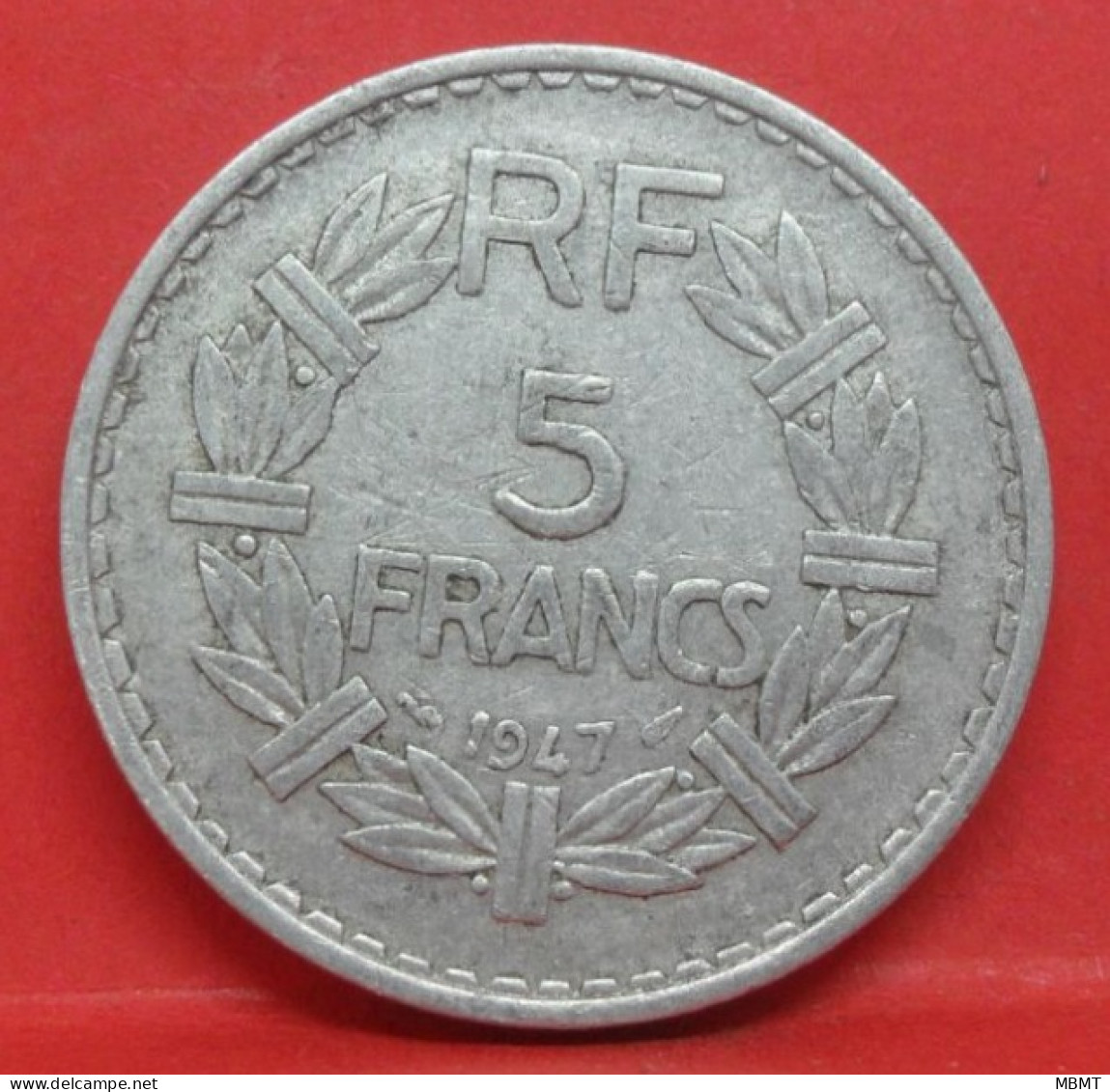 5 Francs Lavrillier Alu 1947 Ouvert - TB - Pièce Monnaie France - Article N°835 - 5 Francs