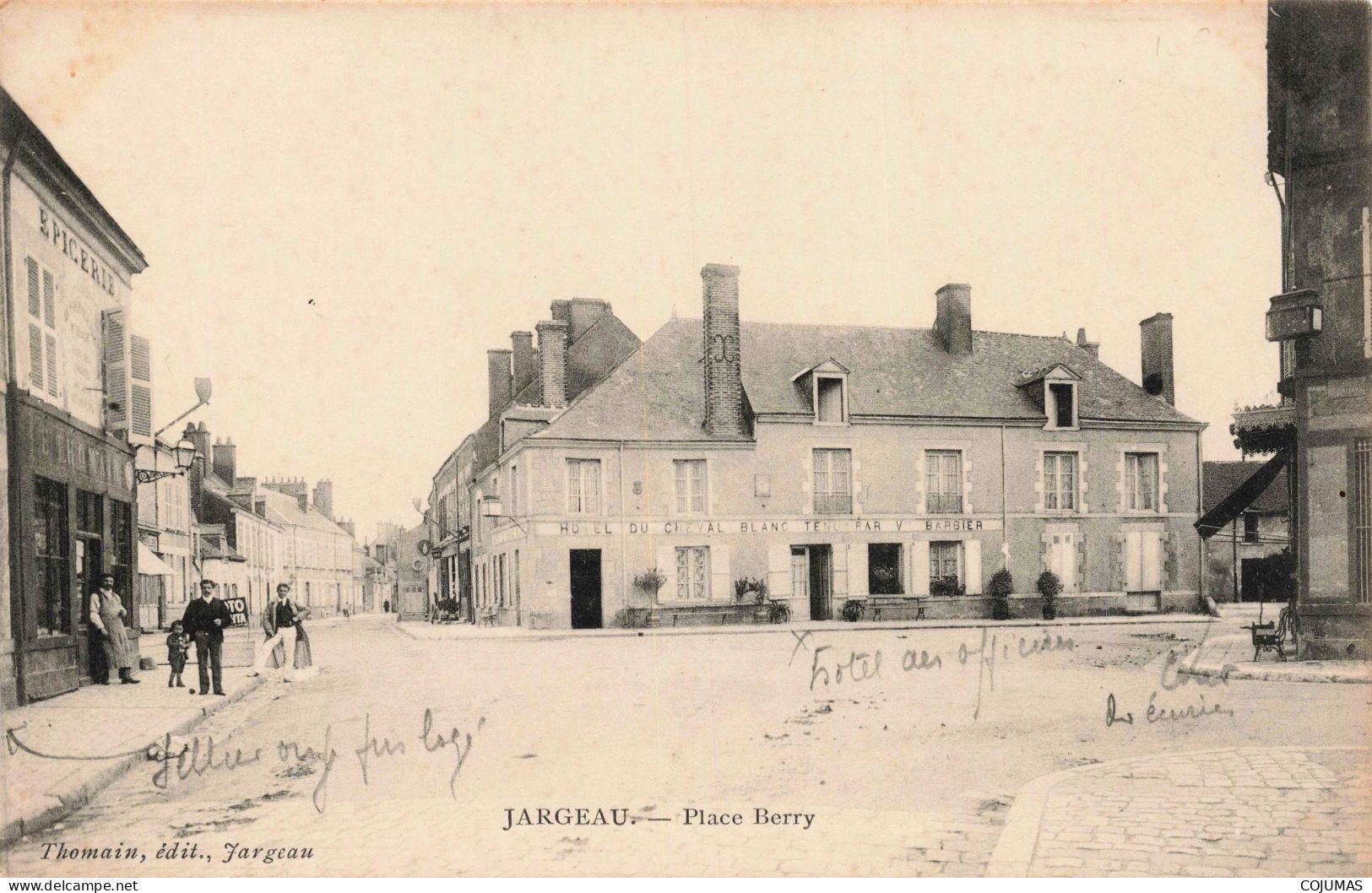 45 - JARGEAU - S19124 - Place Berry - Hôtel Du Cheval Blanc - Jargeau