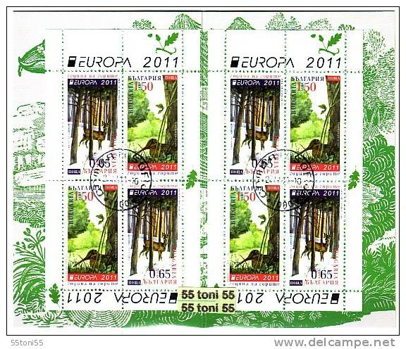 2011 Europa - Year Of Forests BOOKLET &ndash; Used/gest.(O) BULGARIA / BULGARIE - 2011