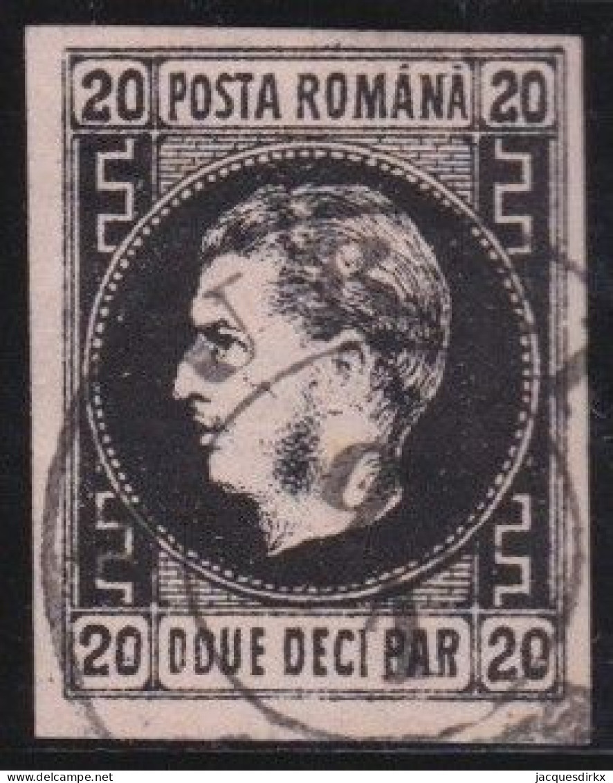 Romania       .    Y&T    .   16-b  (2 Scans)       .    O     .  Cancelled    .   Hinged - 1858-1880 Fürstentum Moldau