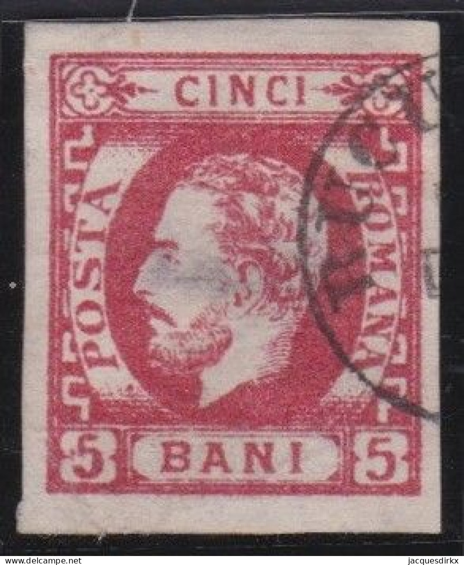 Romania       .    Y&T    .   26       .    O     .  Cancelled    .   Hinged - 1858-1880 Moldavia & Principality