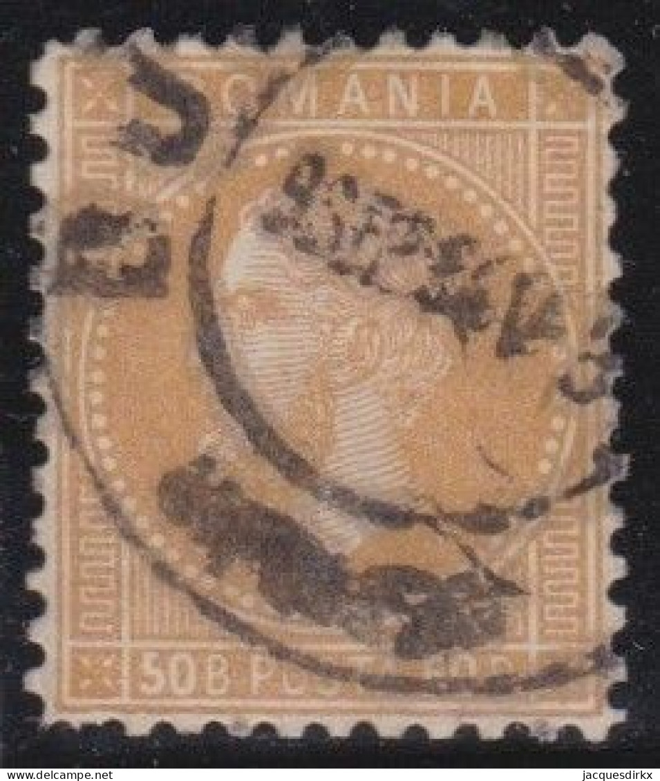 Romania       .    Y&T    .   54    .    O     .  Cancelled    .   Hinged - 1858-1880 Moldavia & Principality