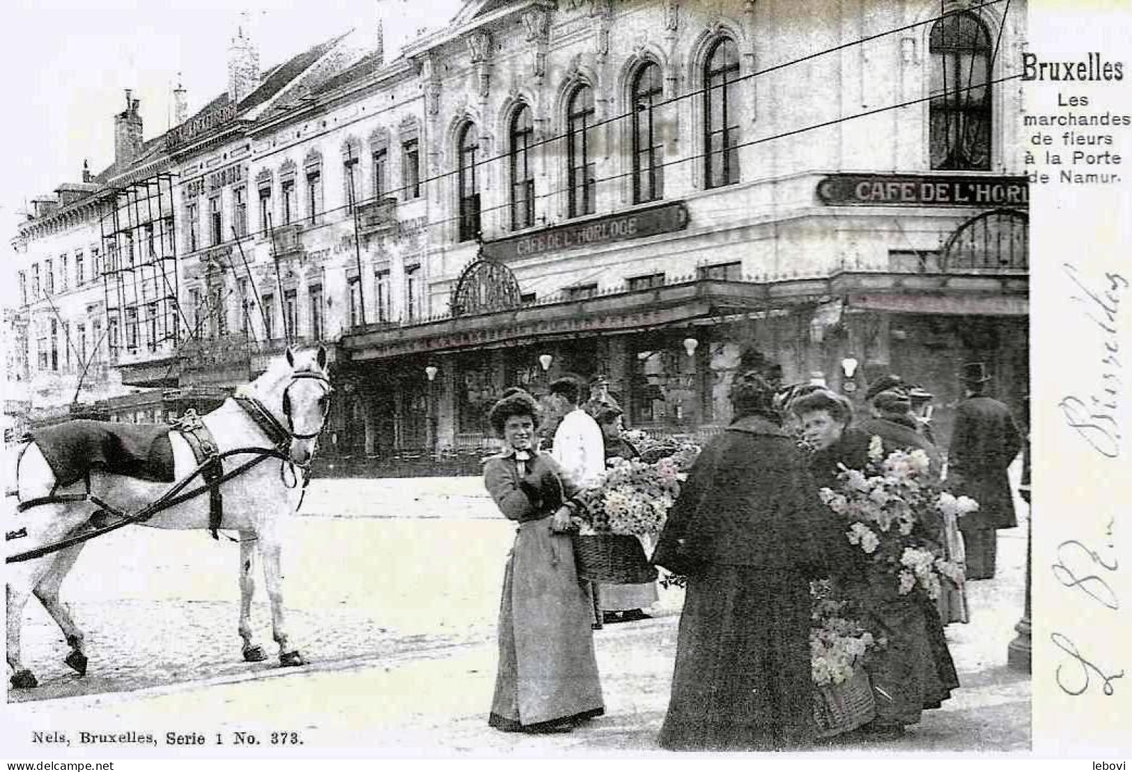 BRUXELLES « Les Marchandes De Fleurs à La Porte De Namur » Nels Série 1 N° 373 (1910) - Marchés