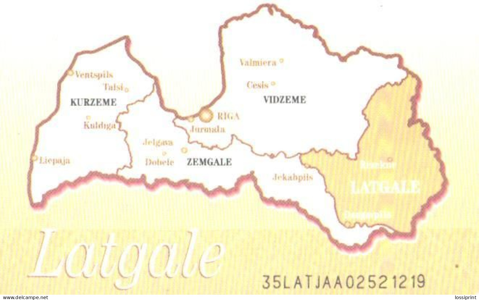 Latvia:Used Phonecard, Lattelekom, 2 Lati, Latgale National Costume, Land Map, 2000 - Lettonia