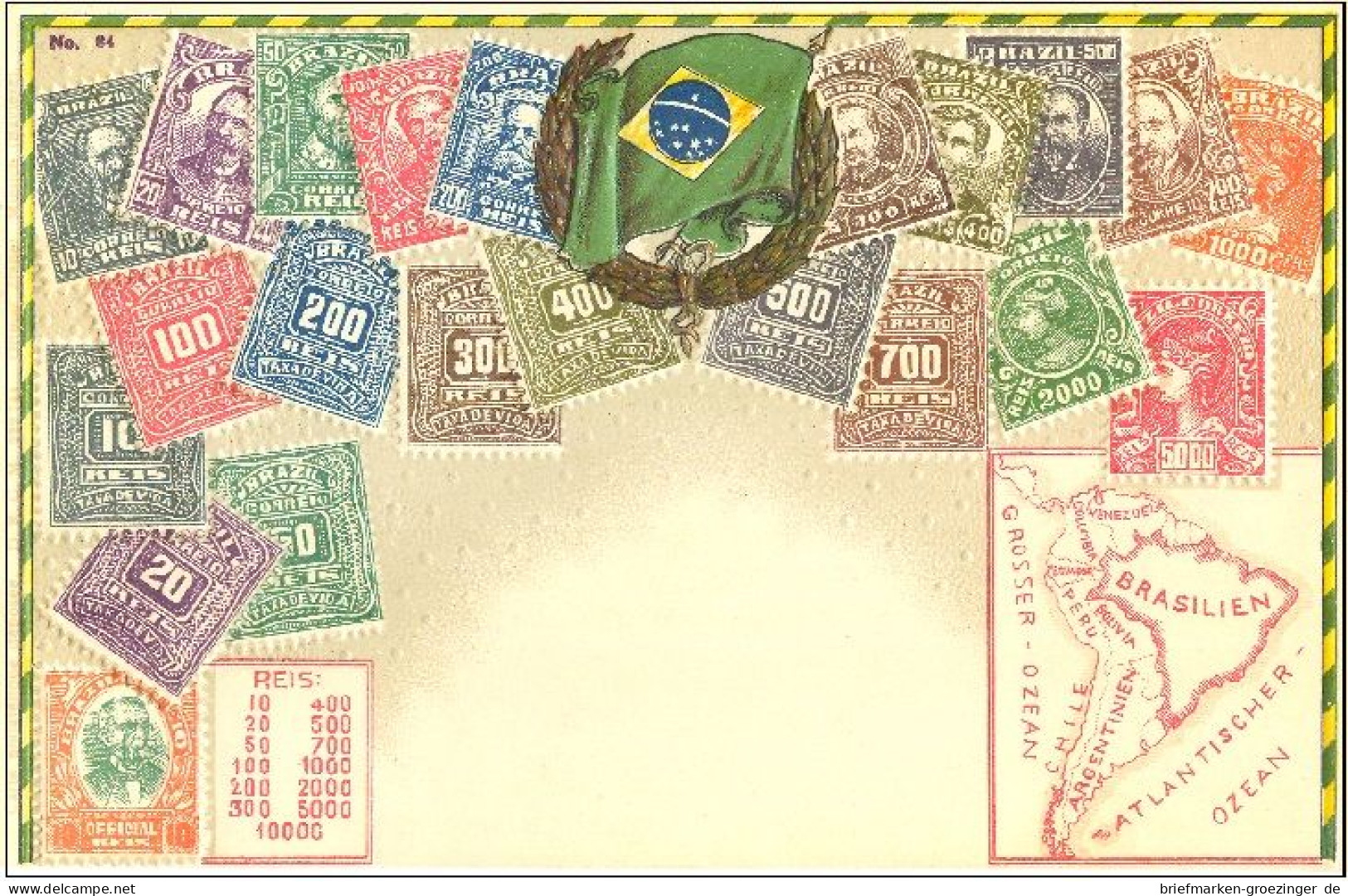 AK Brasilien Briefmarken-16-9185 - Briefe U. Dokumente