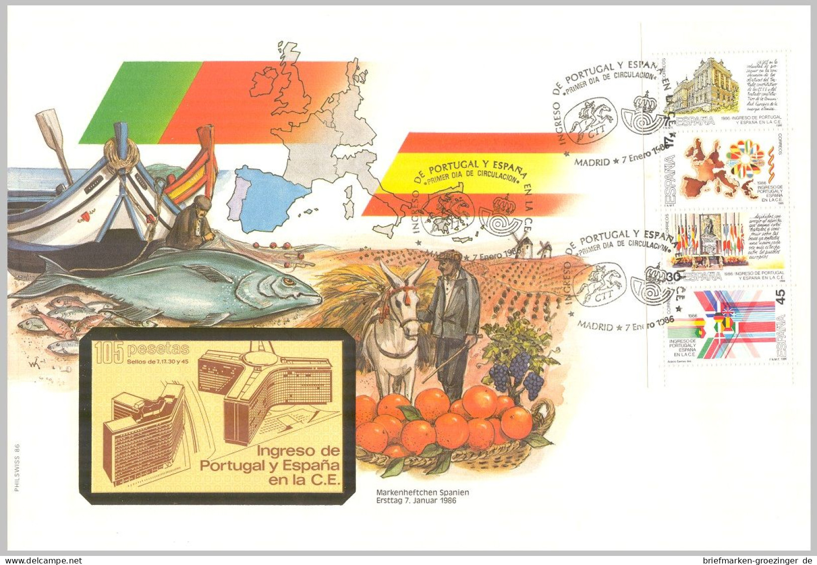 Spanien 1986 H-Blatt Großformat-16-8389 - Postzegelboekjes