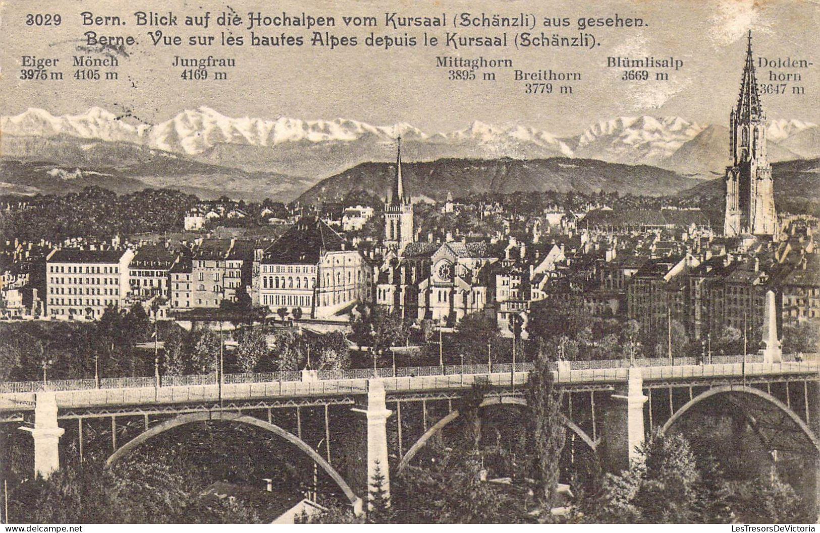 SUISSE - Berne - Vue Sur Les Hautes Alpes Depuis Le Kursaal - Carte Postale Ancienne - Bern