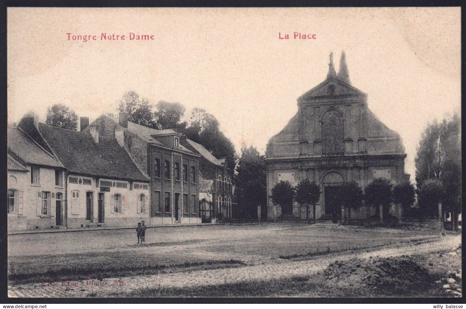 +++ CPA - TONGRE NOTRE DAME - Chièvres - La Place   // - Chievres