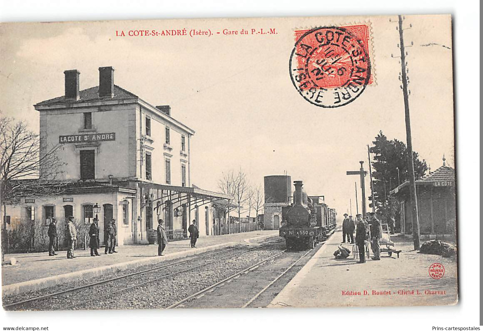 CPA 38 La Cote St André La Gare Et Le Train - La Côte-Saint-André