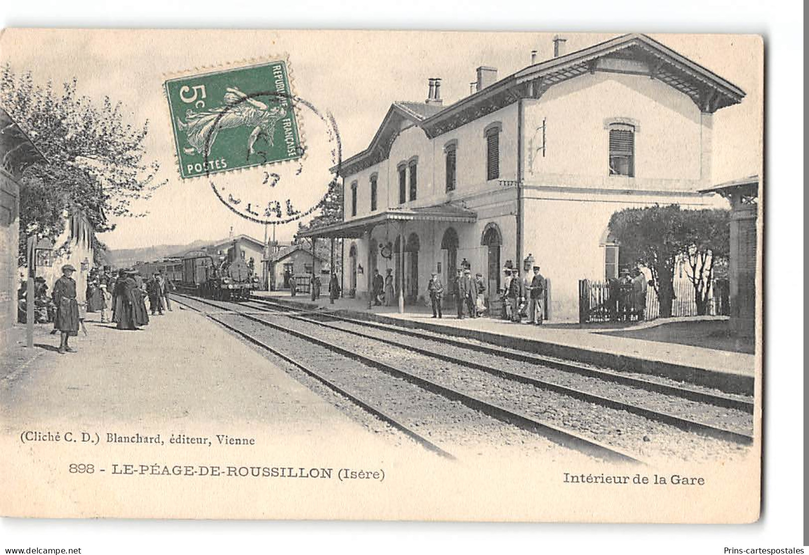 CPA 38 Roussillon Le Péage La Gare Et Le Train - Roussillon