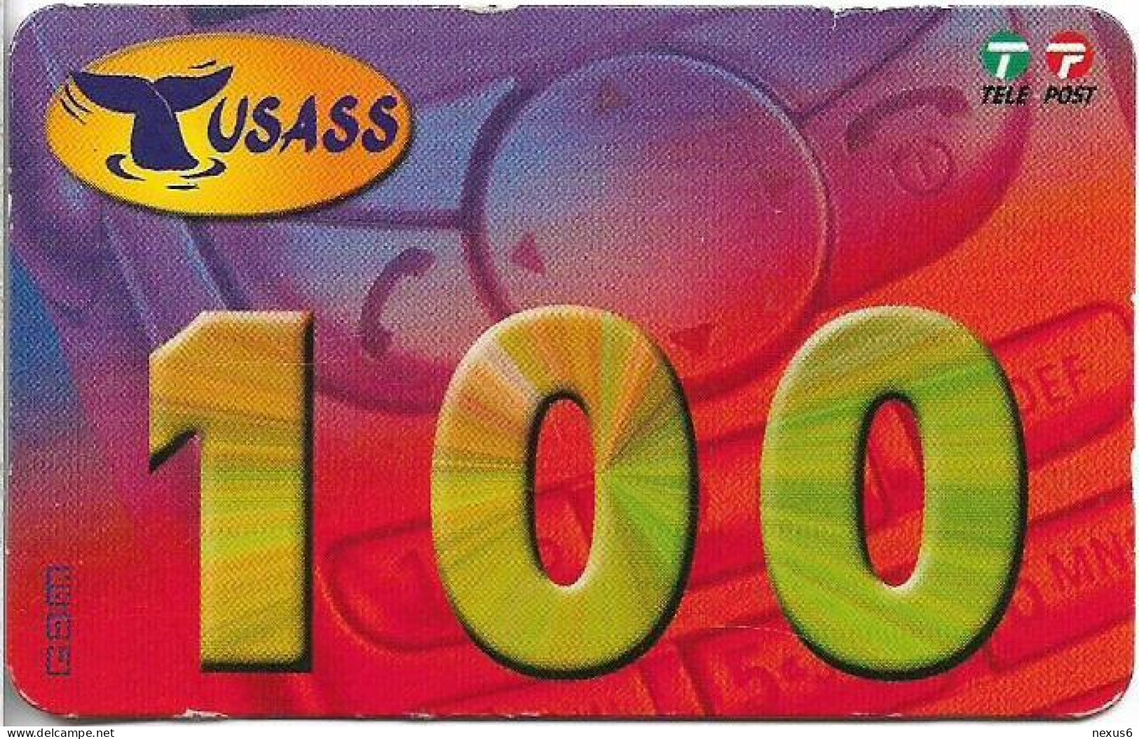 Greenland - Tusass - Purple Red Design, GSM Refill, 100kr. Exp. 15.04.2006, Used - Groenlandia