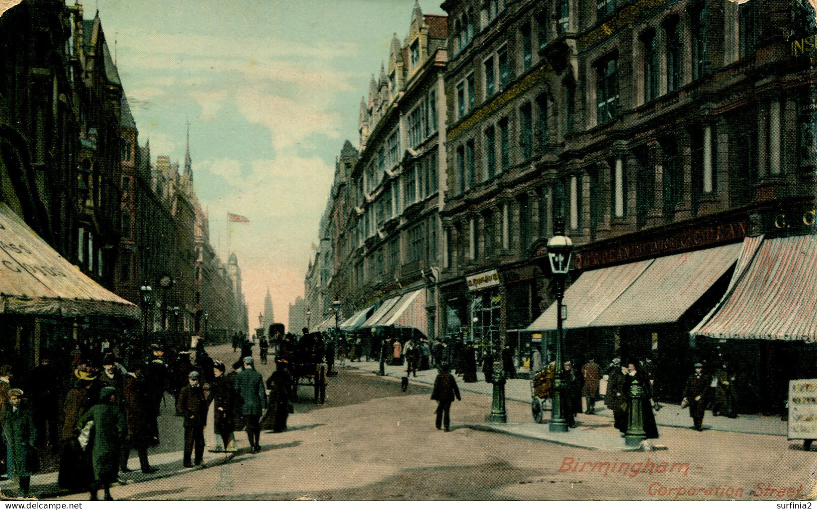 WEST MIDLANDS - BIRMINGHAM - CORPORATION STREET 1907 Wm308 - Birmingham