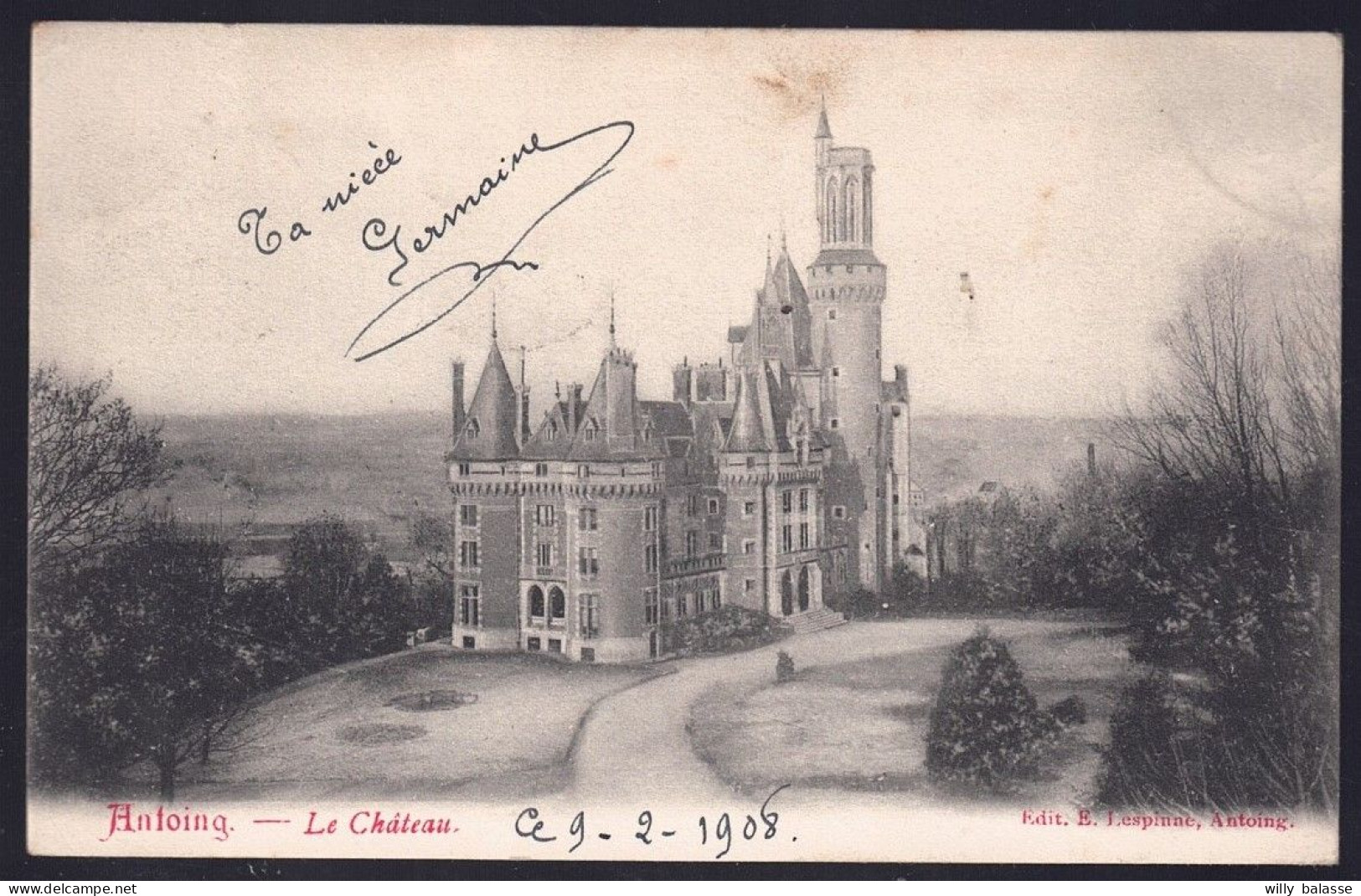+++ CPA - ANTOING - Le Château - 1908   // - Antoing