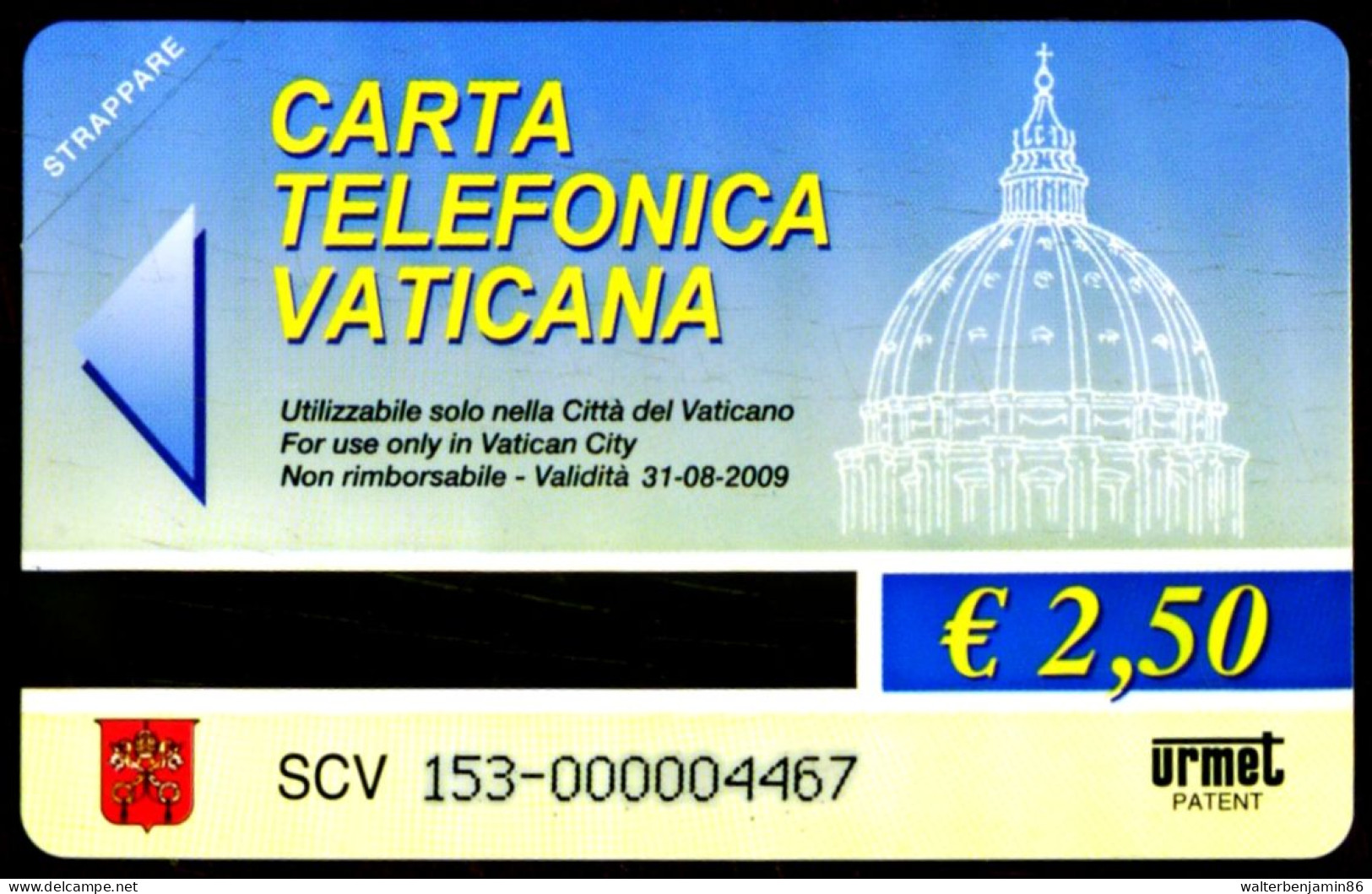 G VA 153 C&C 6153 SCHEDA TELEFONICA NUOVA MAGNETIZZATA VATICANO SS. PIETRO E PAOLO COME FOTO - Vaticano