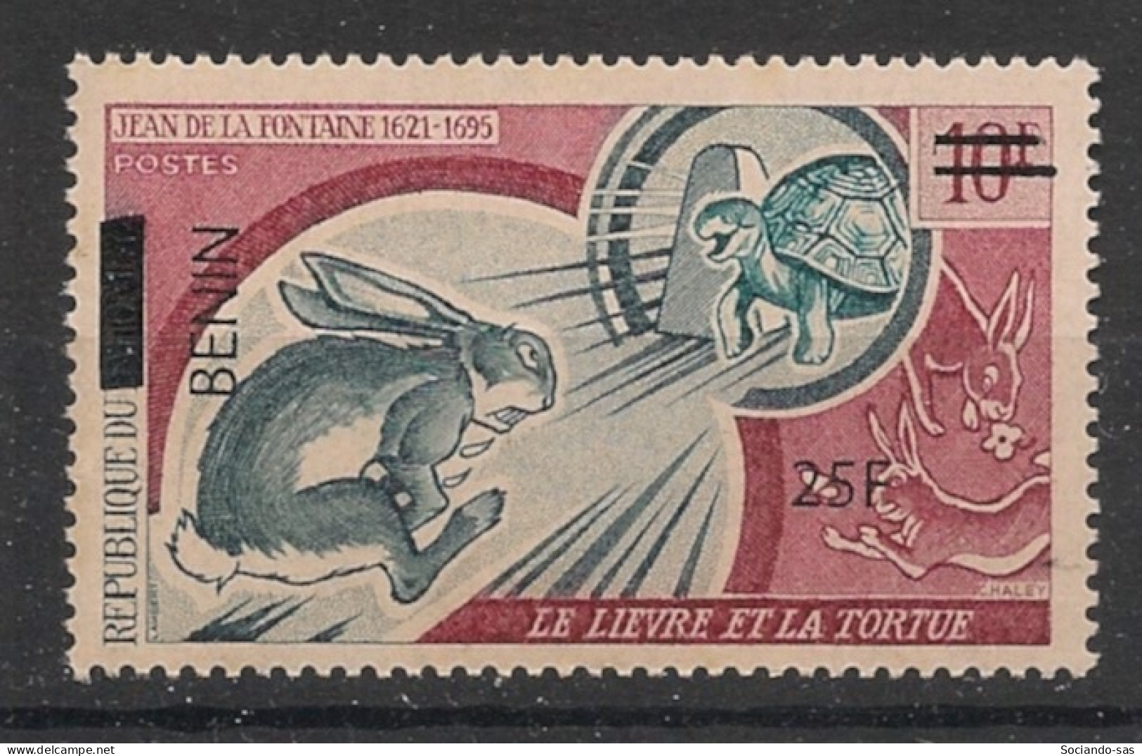 BENIN - 2008 - N°Yv. 1046 - La Fontaine 25F/10F - Neuf** / MNH / Postfrisch - Conejos