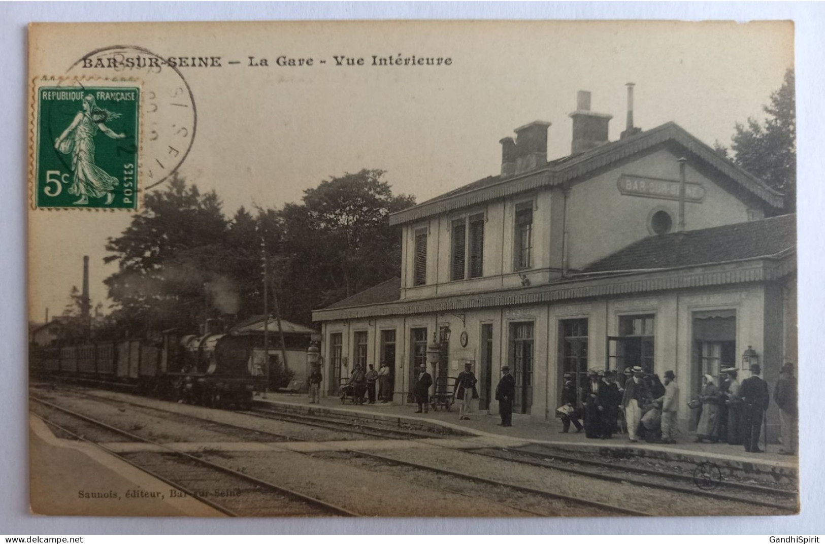 Bar Sur Seine - La Gare - Vue Intérieure - Train, Locomotive - Bar-sur-Seine