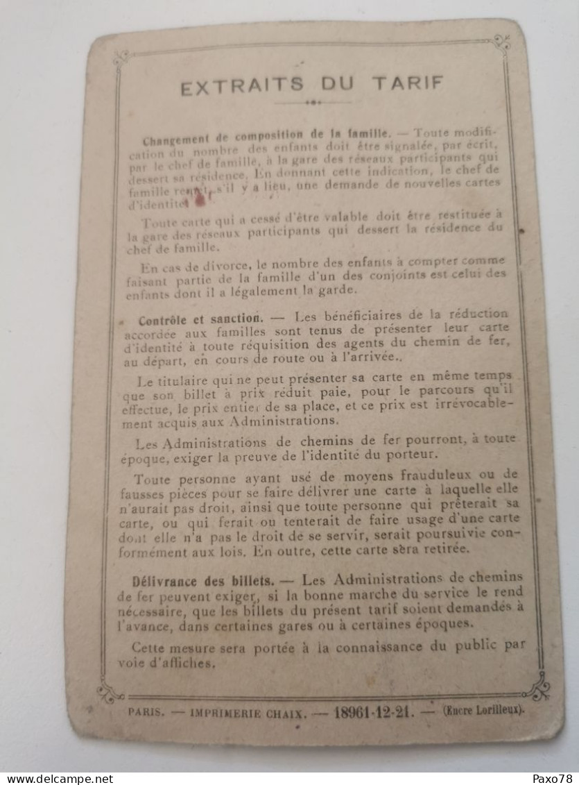Carte D'identité, Chemins De Fer, Rouen 1922 - Storia Postale