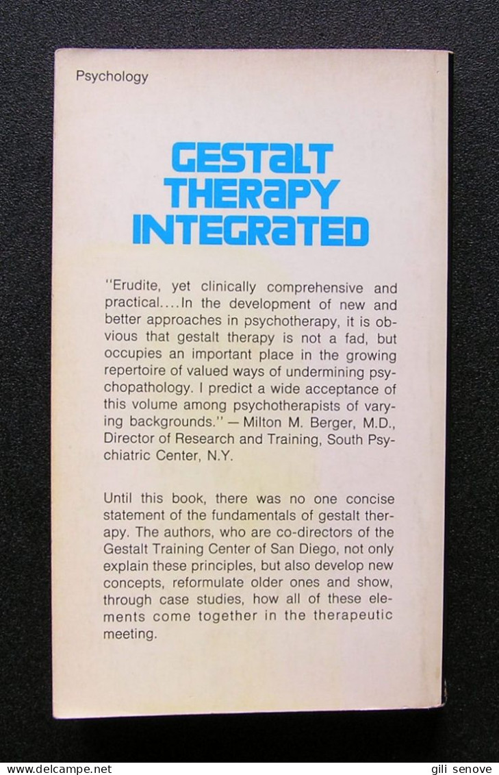 Gestalt Therapy Integrated: Contours Of Theory & Practice 1994 - Psicologia