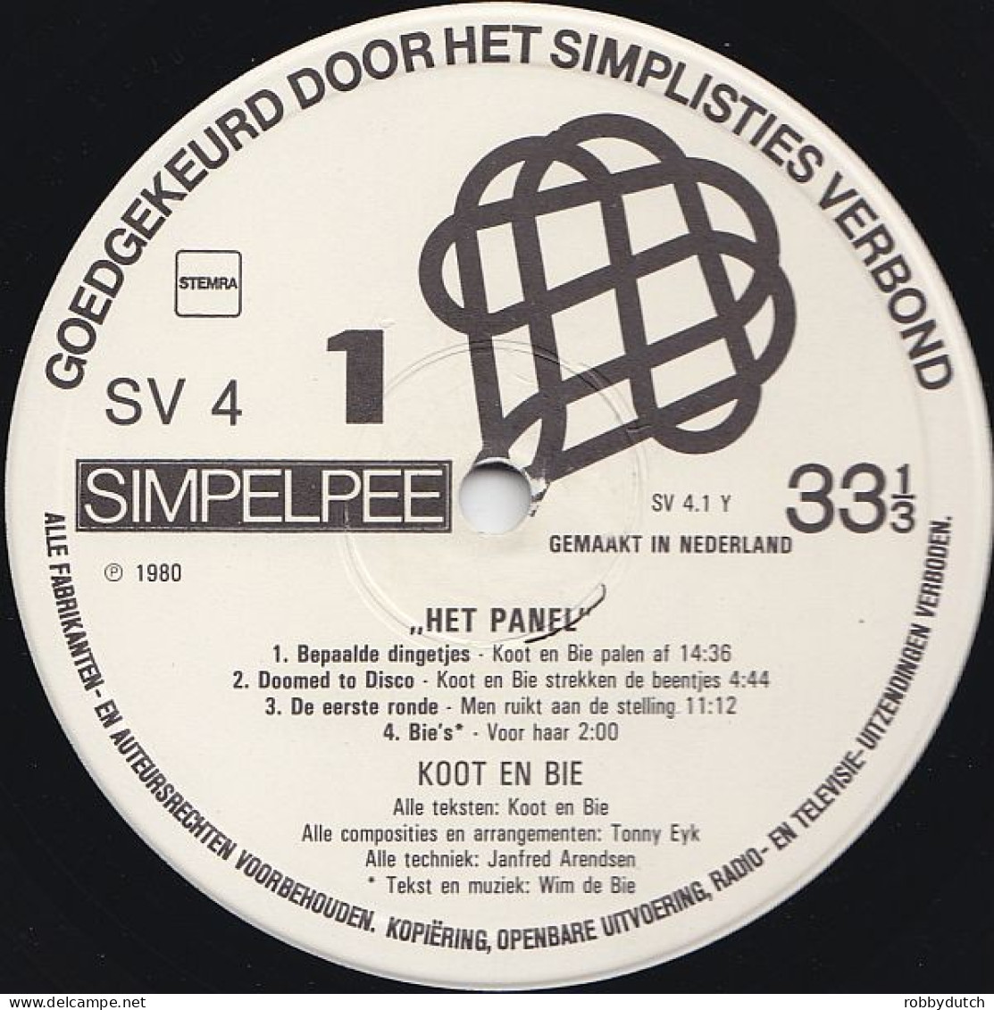 * LP *  SIMPLISTIES VERBOND - OP HUN PIK GETRAPT (De 4e LP Van Het SIMPLISTIES VERBOND) - Comiques, Cabaret