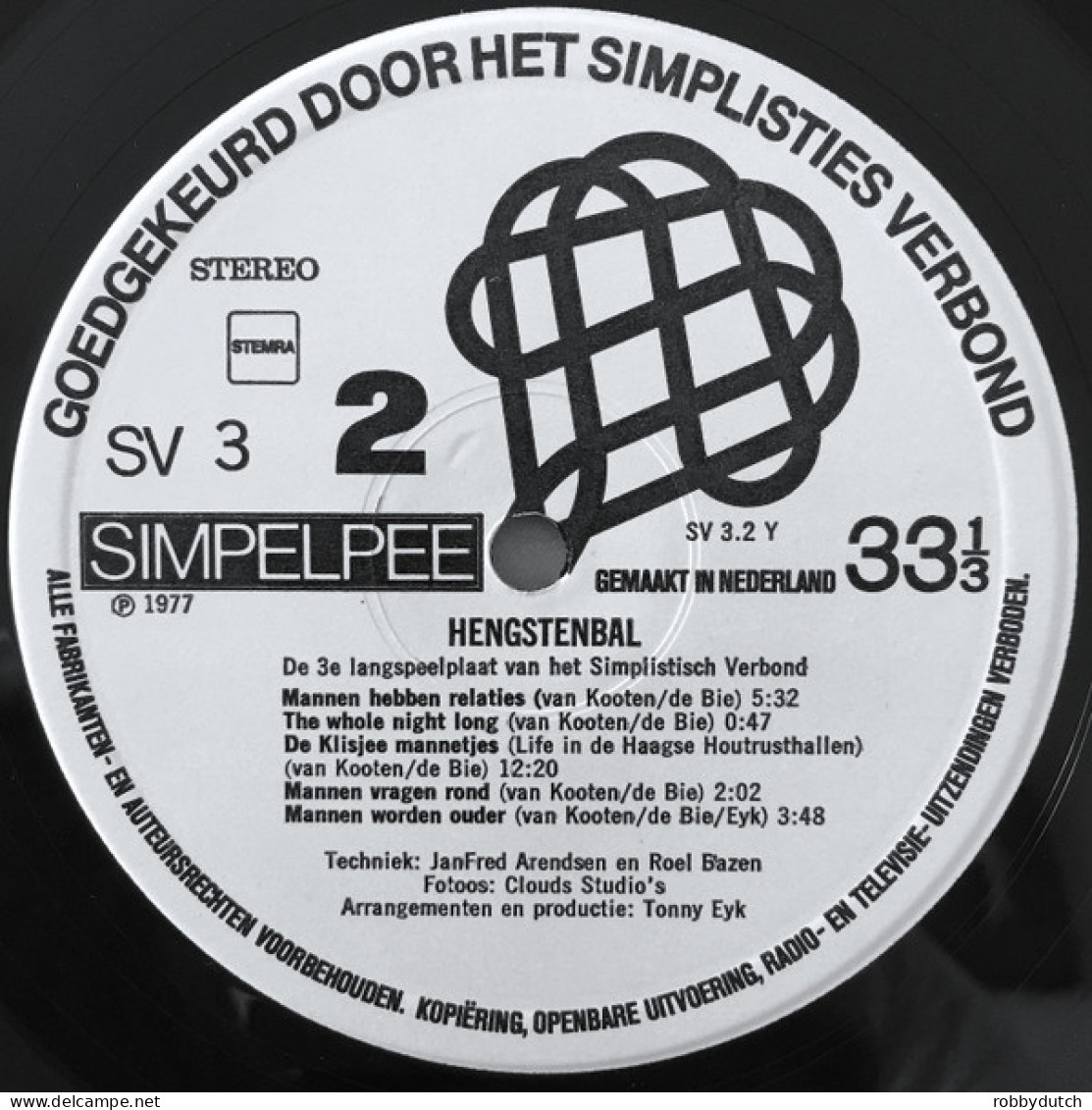 * LP *  SIMPLISTIES VERBOND - HENGSTENBAL (De 3e LP Van Het SIMPLISTIES VERBOND) - Humour, Cabaret