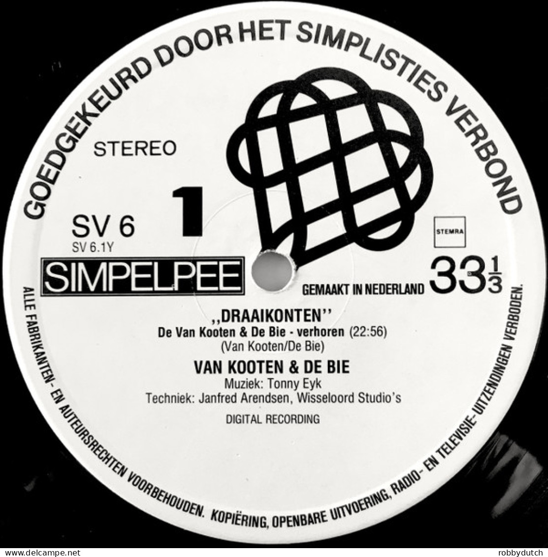 * LP *  SIMPLISTIES VERBOND - DRAAIKONTEN  (De 6e LP Van Het SIMPLISTIES VERBOND) - Humor, Cabaret