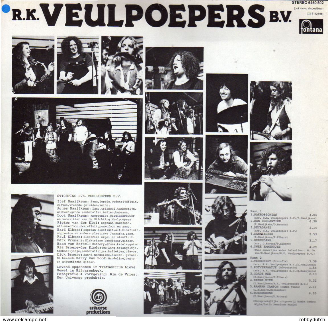 * LP *  R.K. VEULPOEPERS B.V. - DIARREE (Holland 1978 EX) - Country Et Folk