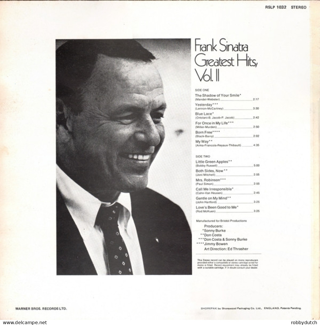 * LP *  FRANK SINATRA - GREATEST HITS Vol. II  (Germany 1969) - Jazz