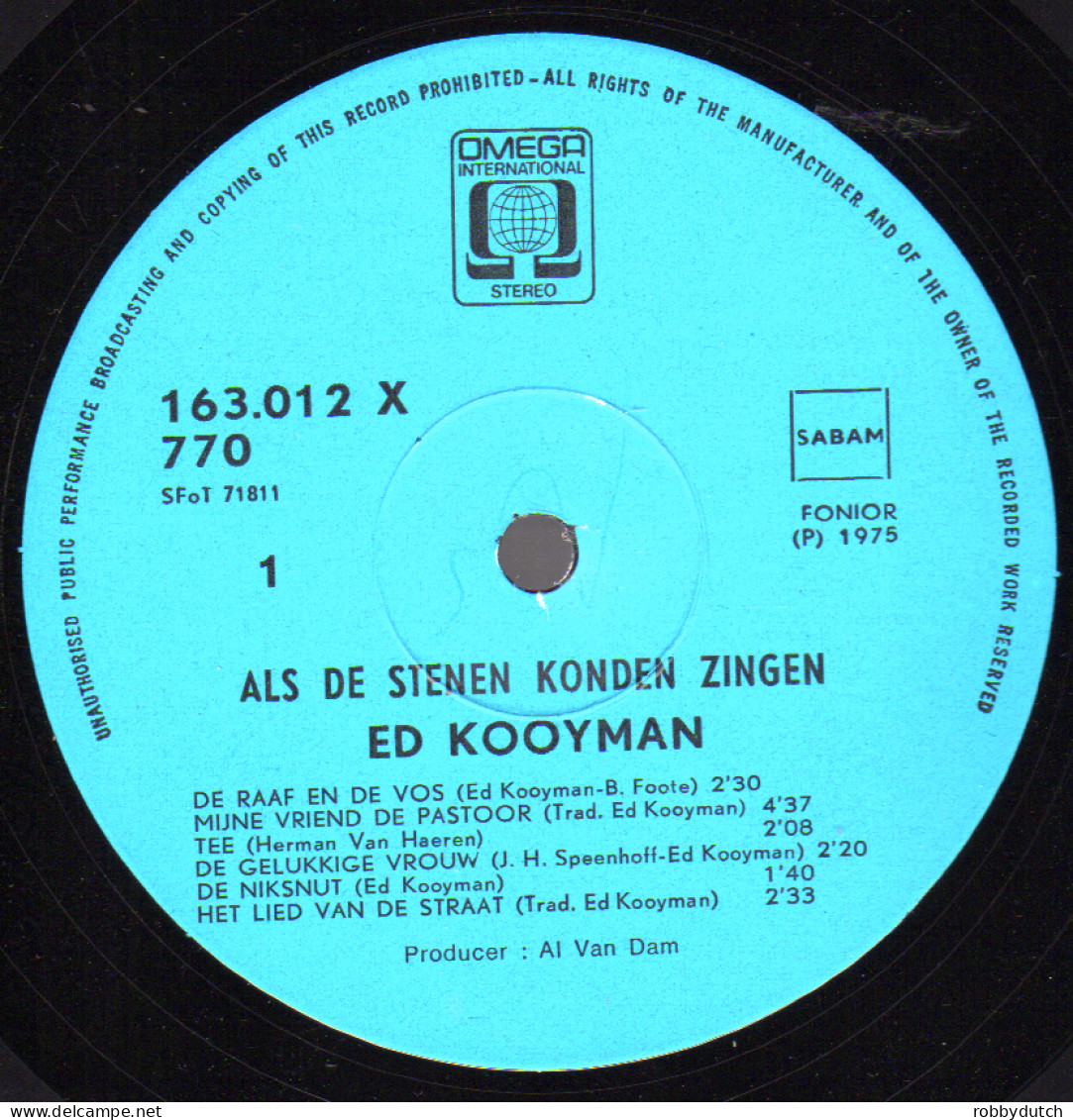 * LP *  ED KOOYMAN - ALS DE STENEN KONDEN ZINGEN (Belgium 1975 - Sonstige - Niederländische Musik