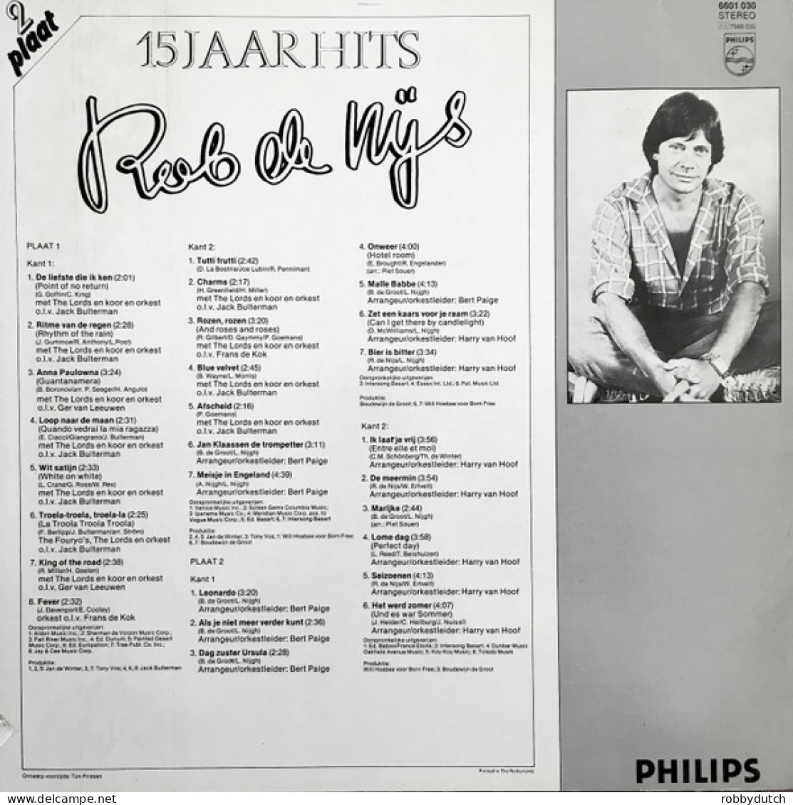 * 2LP * ROB DE NIJS - 15 JAAR HITS (Holland 1977 EX) - Sonstige - Niederländische Musik