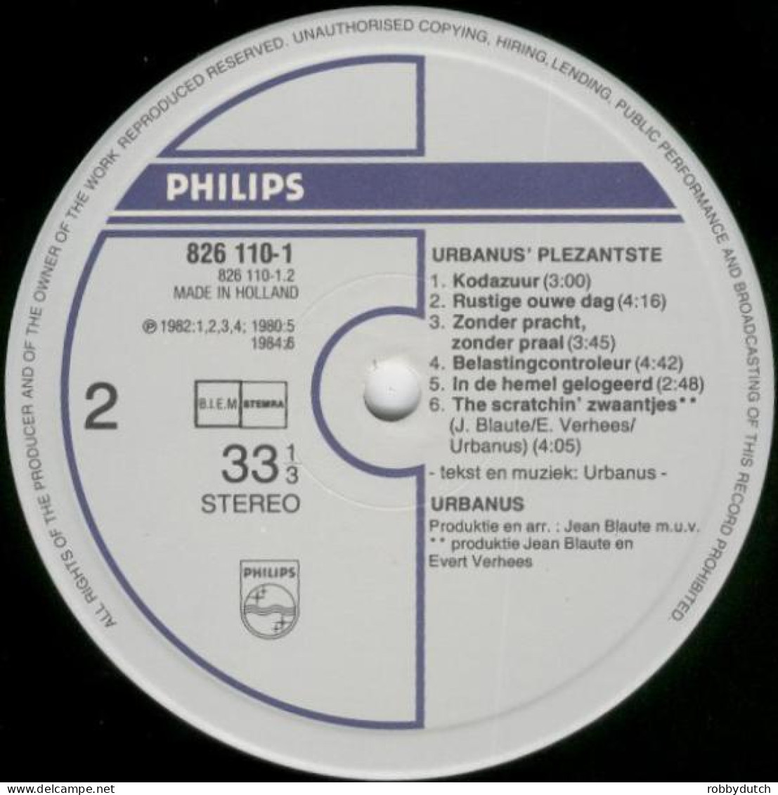 * 2LP *  URBANUS' PLEZANTSTE (Holland 1985)