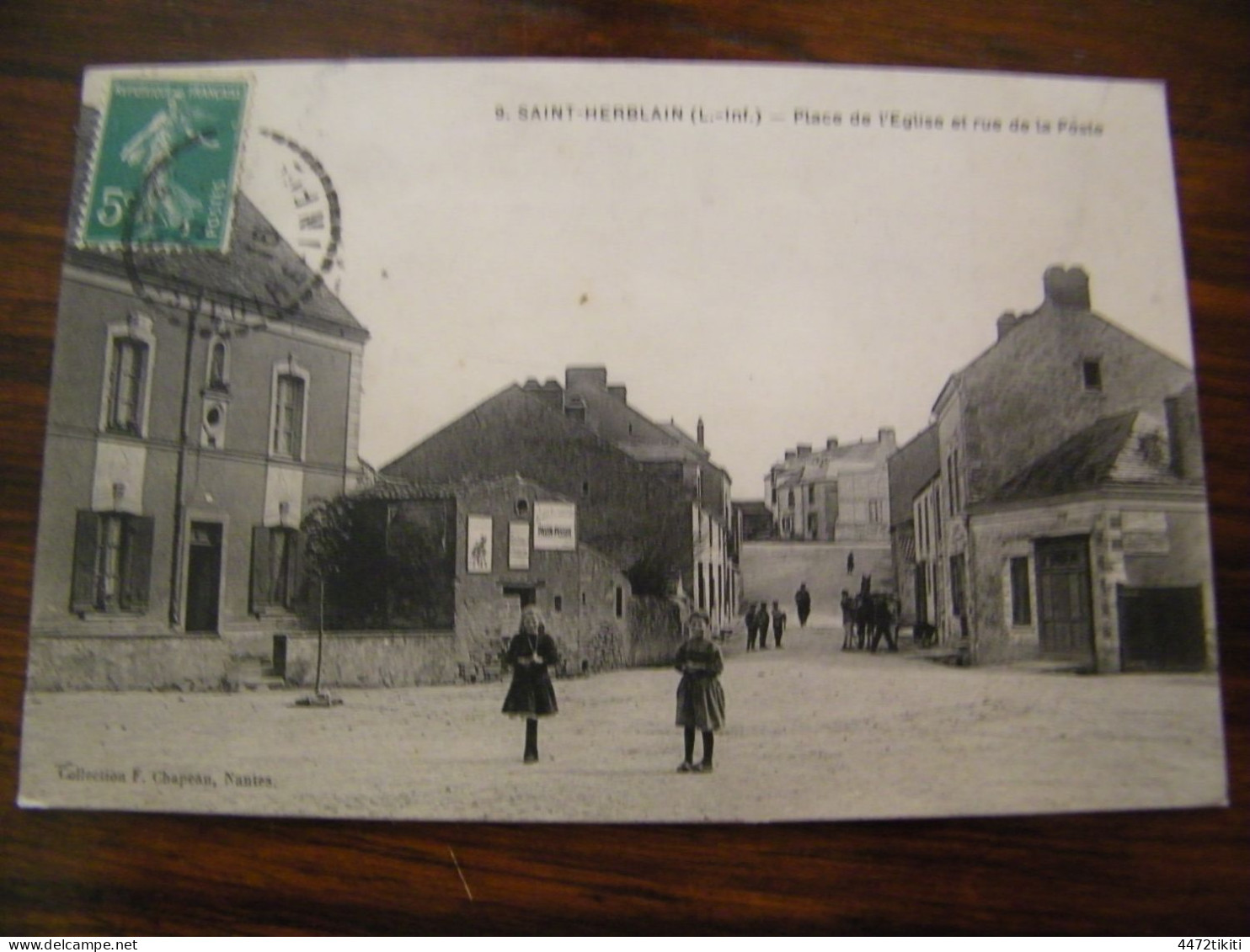CPA - St Saint Herblain (44) - Place De L'Eglise - Rue De La Poste - Animation- 1916 - SUP (HJ 92) - Saint Herblain