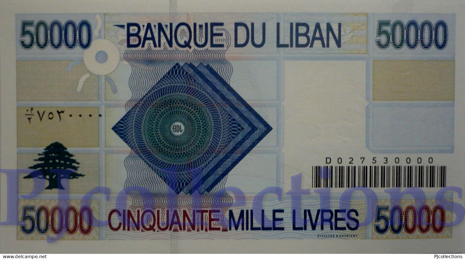 LEBANON 50000 LIVRES 2001 PICK 82 UNC - Liban