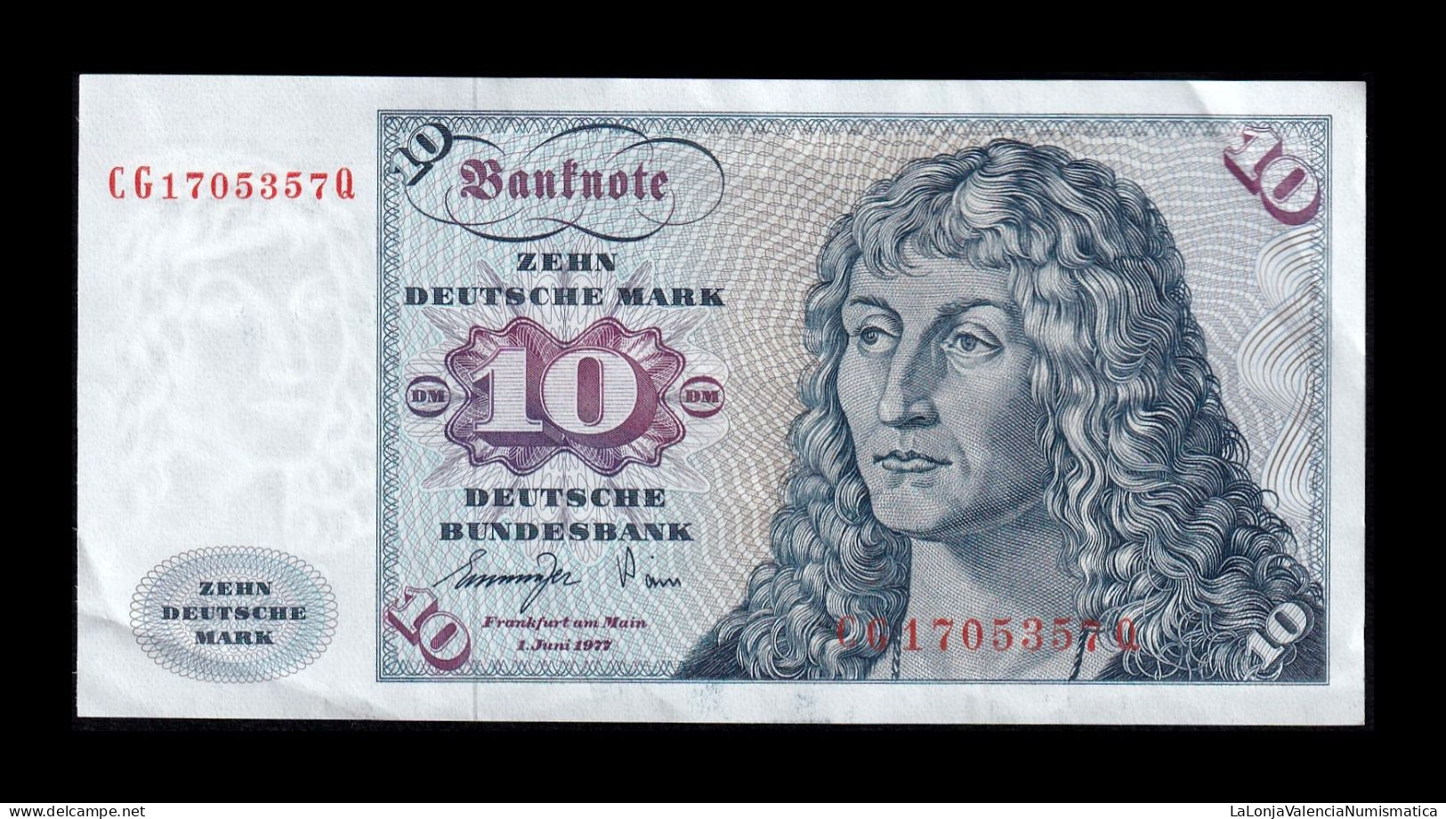Alemania República Federal Federal Republic Of Germany 10 Deutsche Mark 1977 Pick 31b Ebc+/Sc- Xf+/aUnc - 10 Deutsche Mark