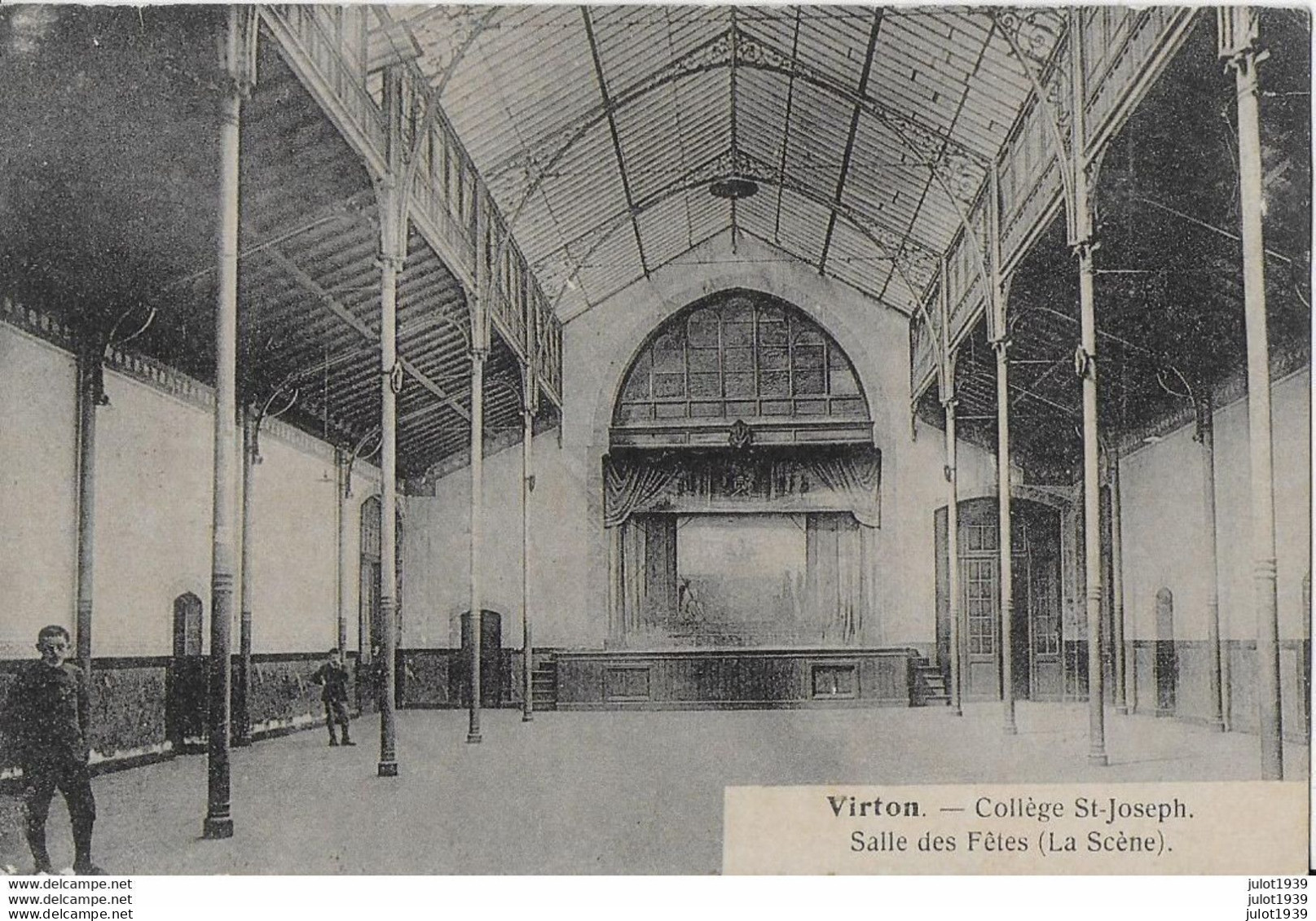 AA+.....  VIRTON ..-- SALLE Des FETES  Au COLLEGE St JOSEPH . 1923 Vers SENSENRUTH ( Mme Veuve BLONDLET ) .  Vverso . - Virton