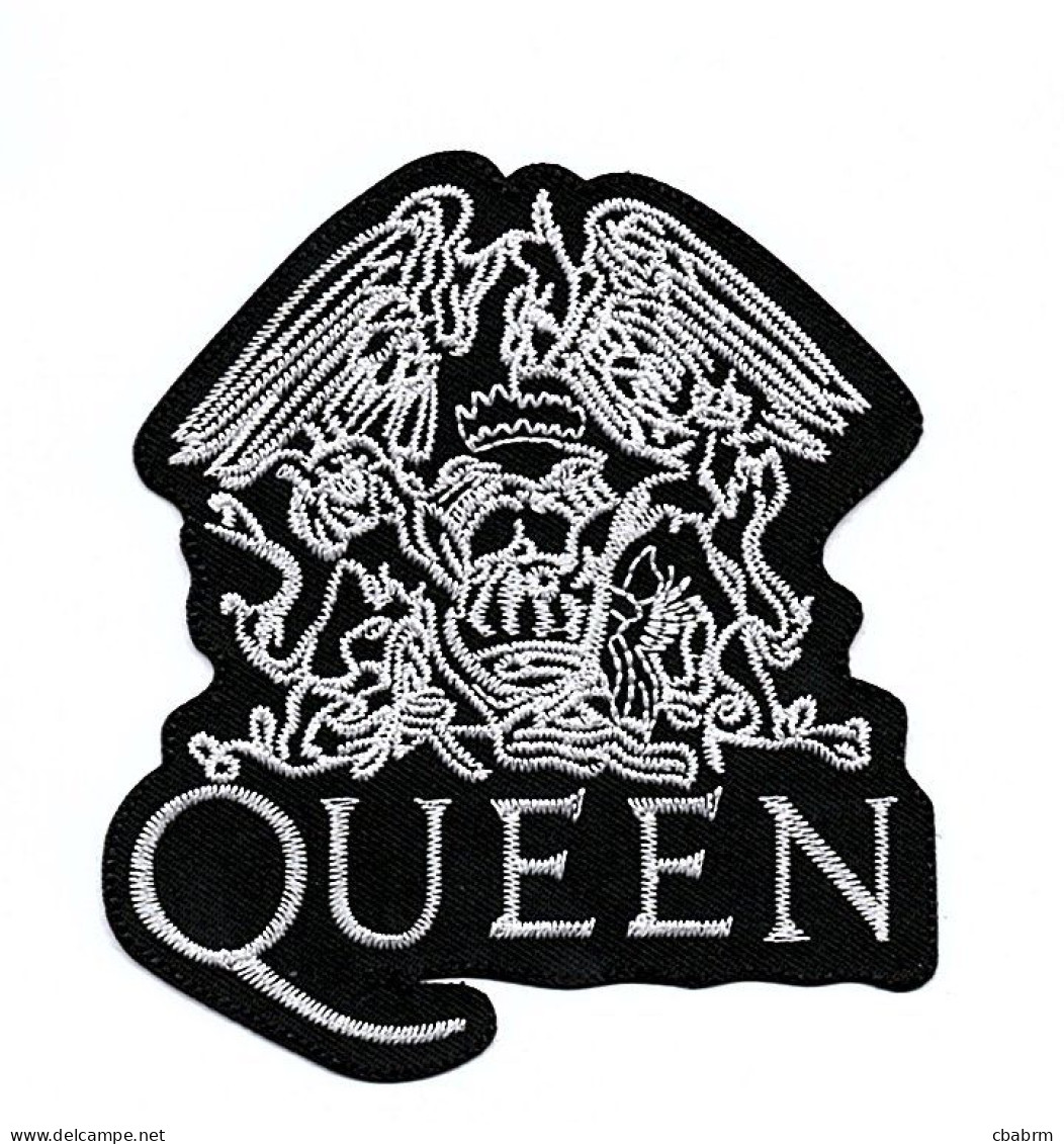 QUEEN PATCH ECUSSON Patch Thermocollant SIGLE BLANC - Objets Dérivés