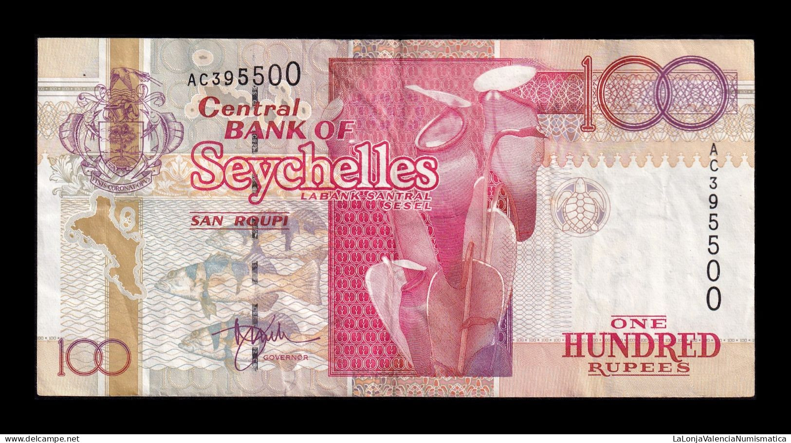 Seychelles 100 Rupees ND (1998) Pick 39 Mbc Vf - Seychellen