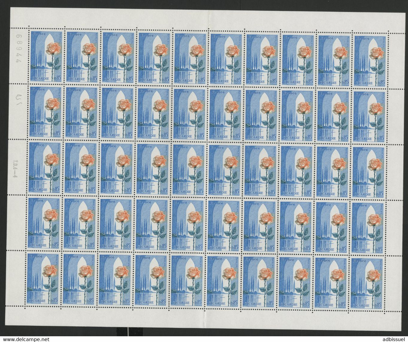 N° 1847 PICARDIE. Feuille De 50 Ex. Vendue à La Valeur Faciale. ** MNH Cote 35 € - Full Sheets