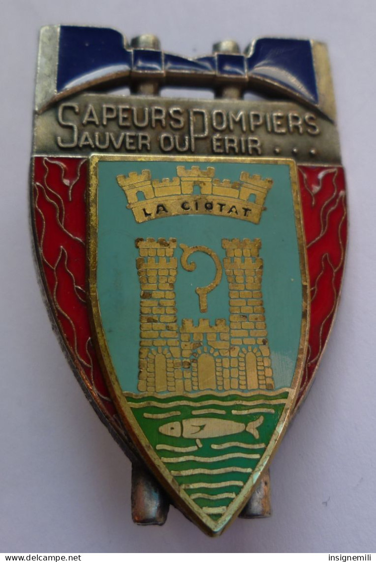 INSIGNE  SAPEURS POMPIERS, La Ciotat - DELSART - Pompiers