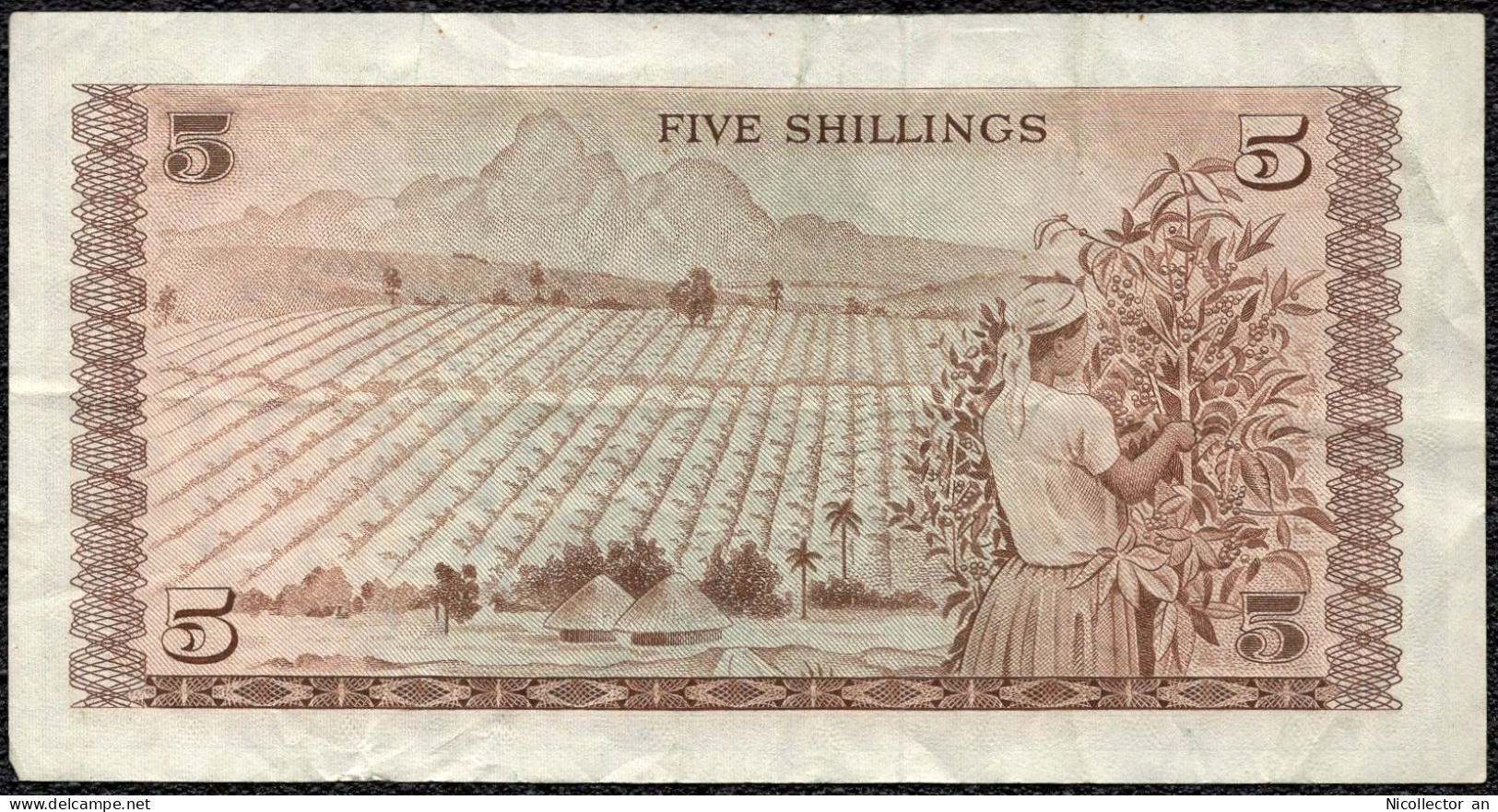 Kenya 5 Shillings 1972 VF Banknote - Kenya