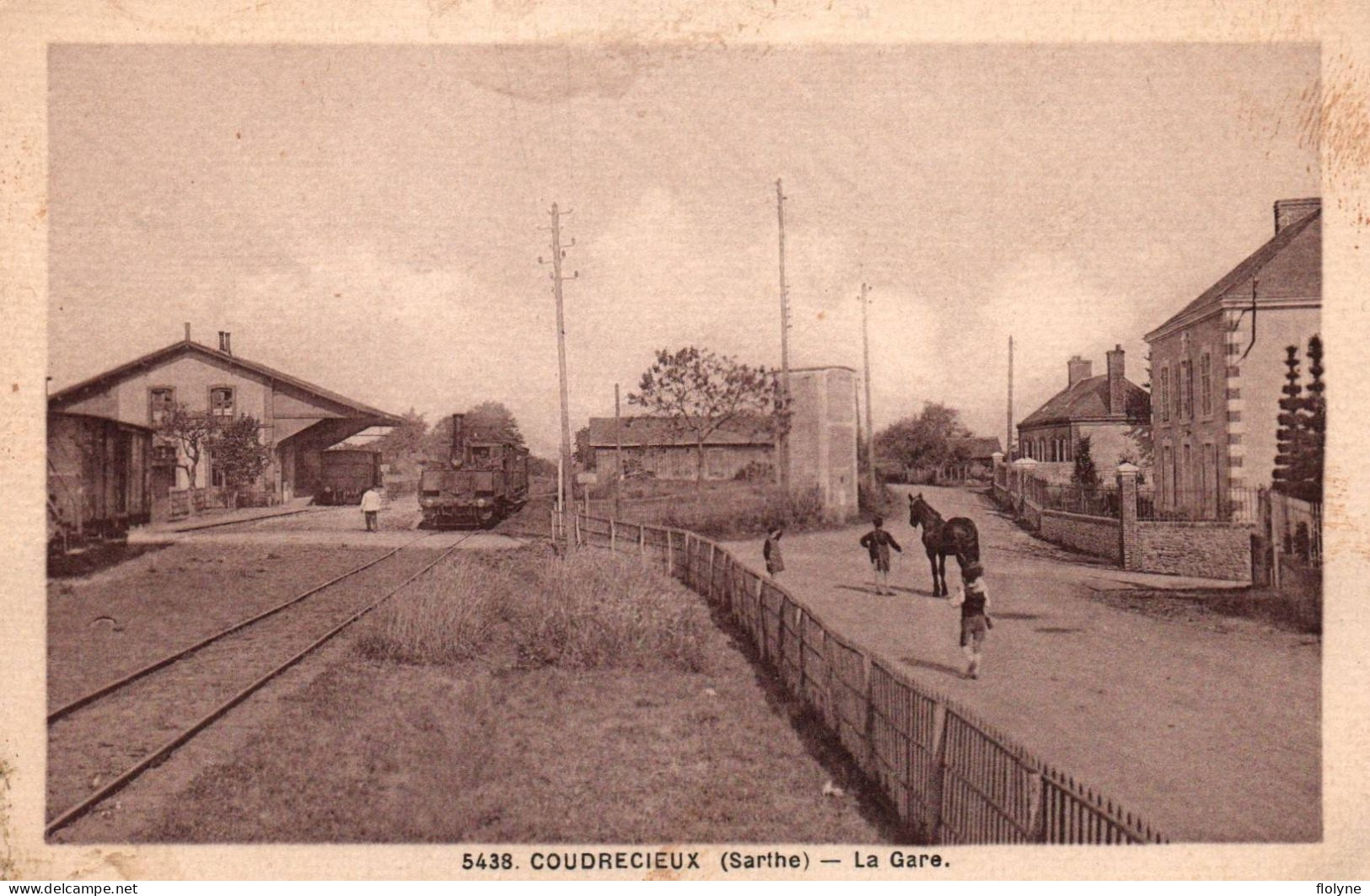 Coudrecieux - La Gare - Le Train - Ligne Chemin De Fer - La Route - Other & Unclassified