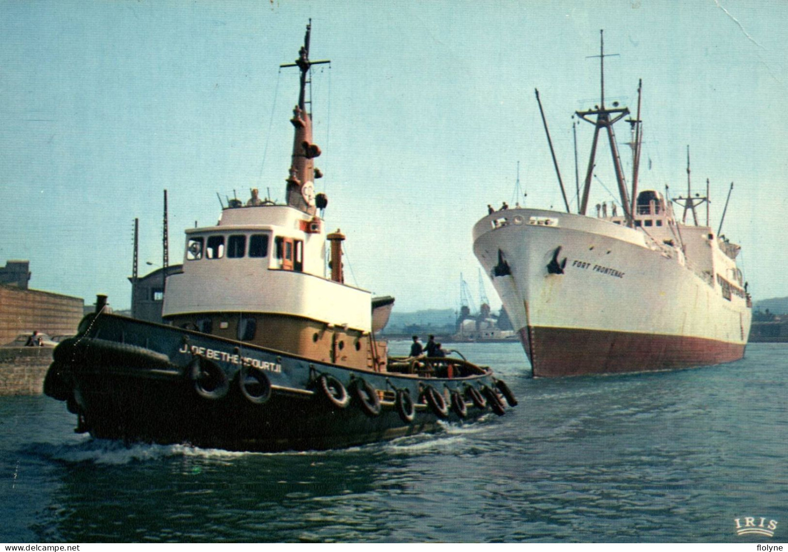 Bateau - Navire De Commerce Bananier FORT FRONTENAC Dans Le Port De Dieppe - Remorqueur - Koopvaardij