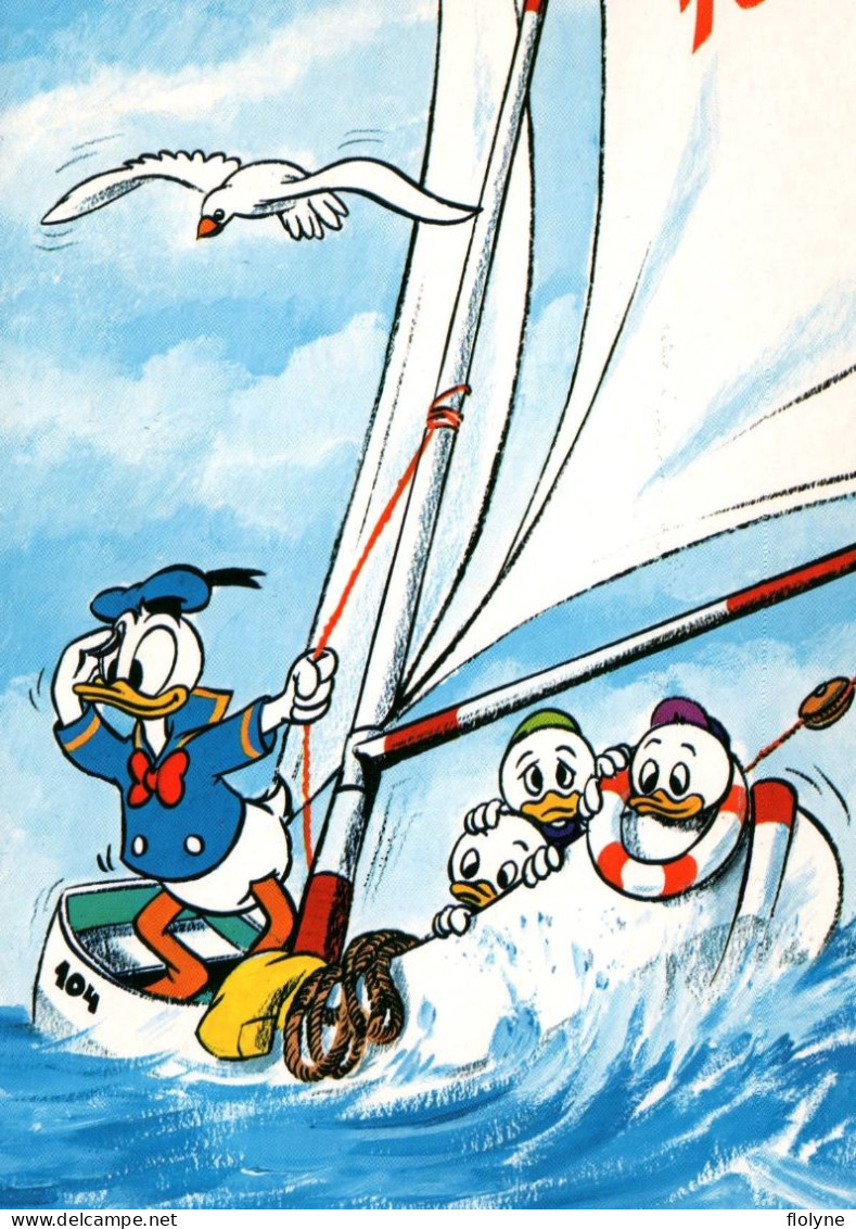 Walt Disney - Donald , Riri Fifi Et Loulou Bateau Voilier - Dessin Animé TV Cinéma - Autres & Non Classés