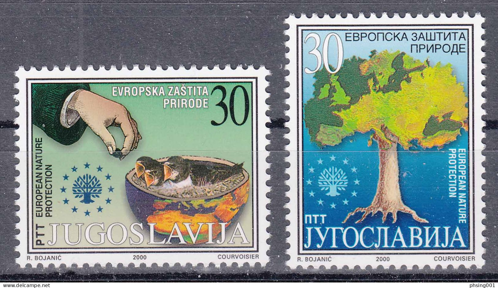 Yugoslavia 2000 Europa CEPT Millennium Butterflies Bee WWF Birds Olympic Games Sydney Costumes, Complete Year MNH